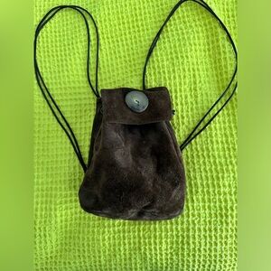 Lauren Sharfman Los Angeles for Free People Mini Brown Suede Backpack🤎